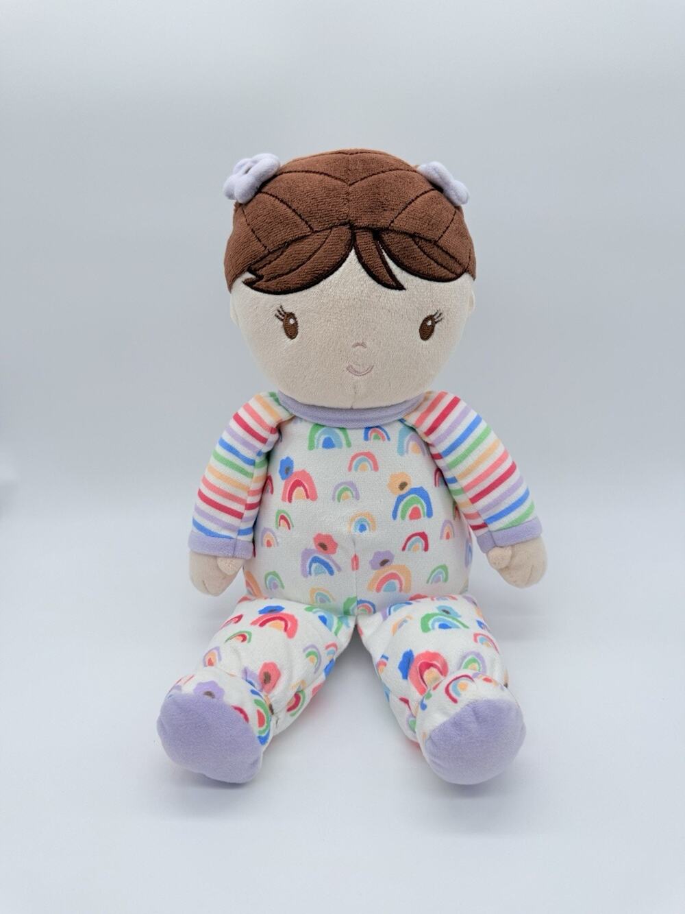 Douglas Baby Plush Doll with Rainbow Outfit Multicolor 13"